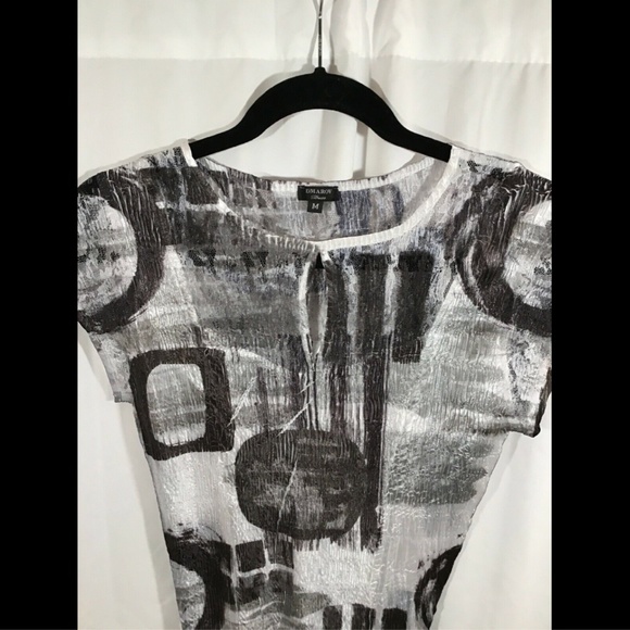 NEW KOMAROV Cap Sleeve Keyhole Fit & Flare Dress in Magpie [SZ Medium‎ ] - Picture 3 of 8